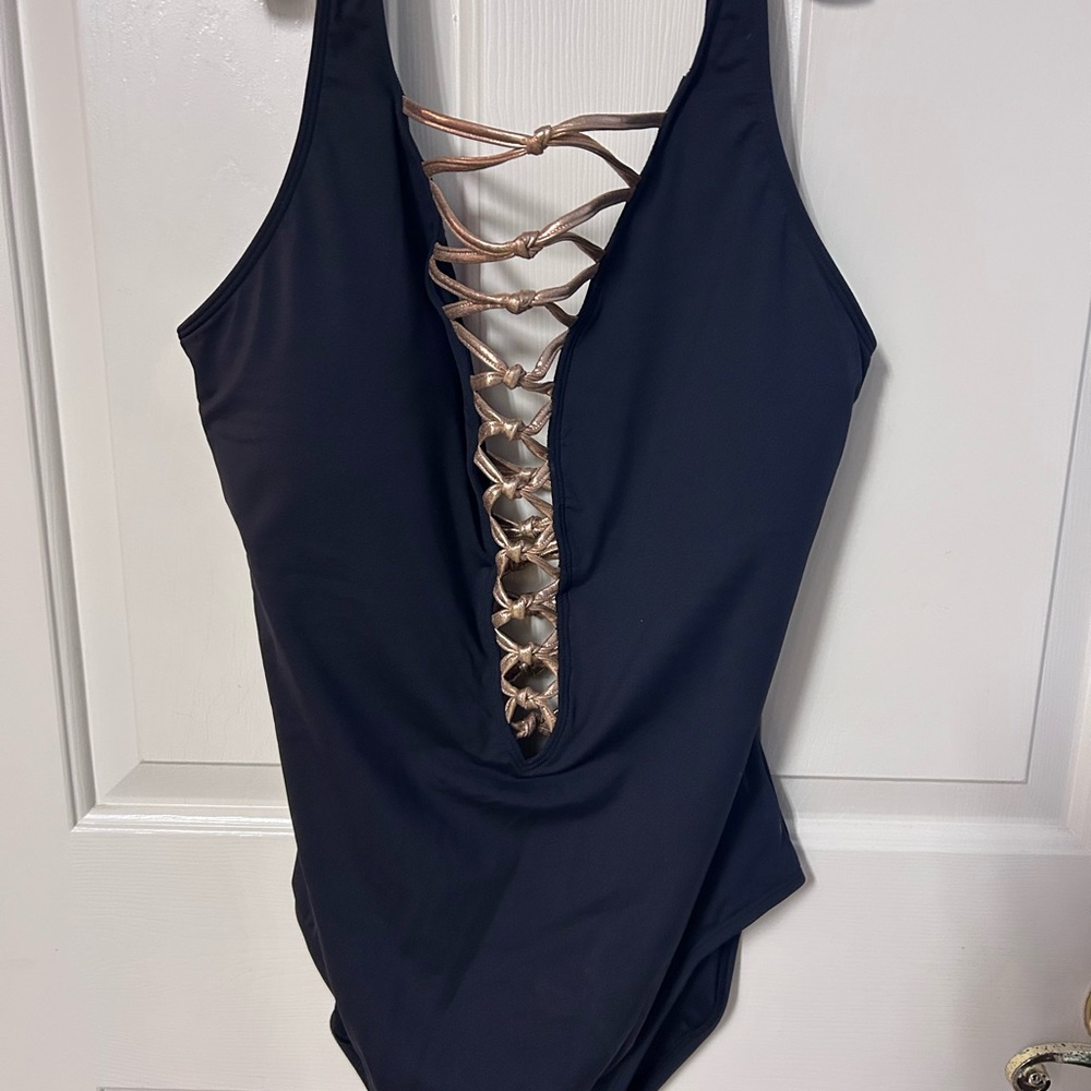 Bleu Rod Beattie black Cut Out swimsuit